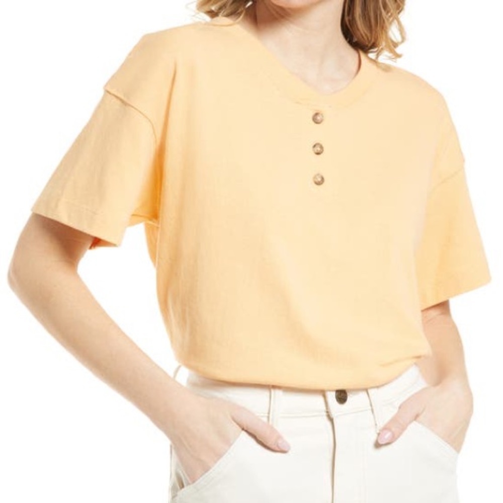 Madewell Parkview Henly T-shirt in Apricot